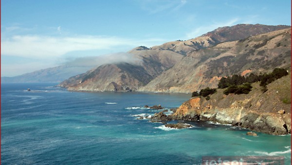 The California coastline just outside of Big Sur