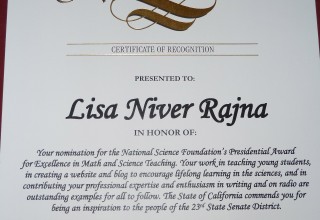 Senate Certificate of Recognition