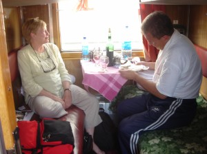 2nd class train compartment