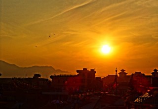 sunset stupa