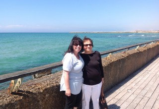 Mom and me in Tel Aviv