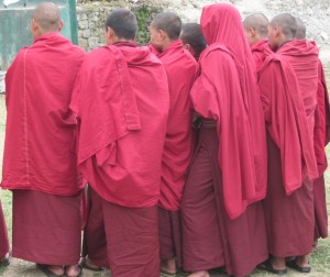 Monks in Trongsa
