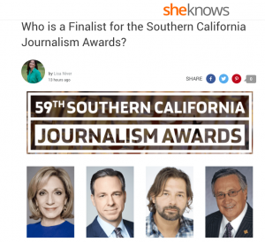 Lisa is a finalist for the Southern California Journalism Awards