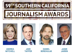 Who is a Finalist for the Southern California Journalism Awards?