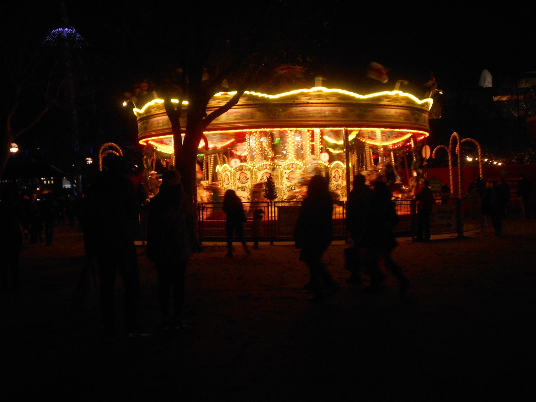 Carousel at Night in the UK