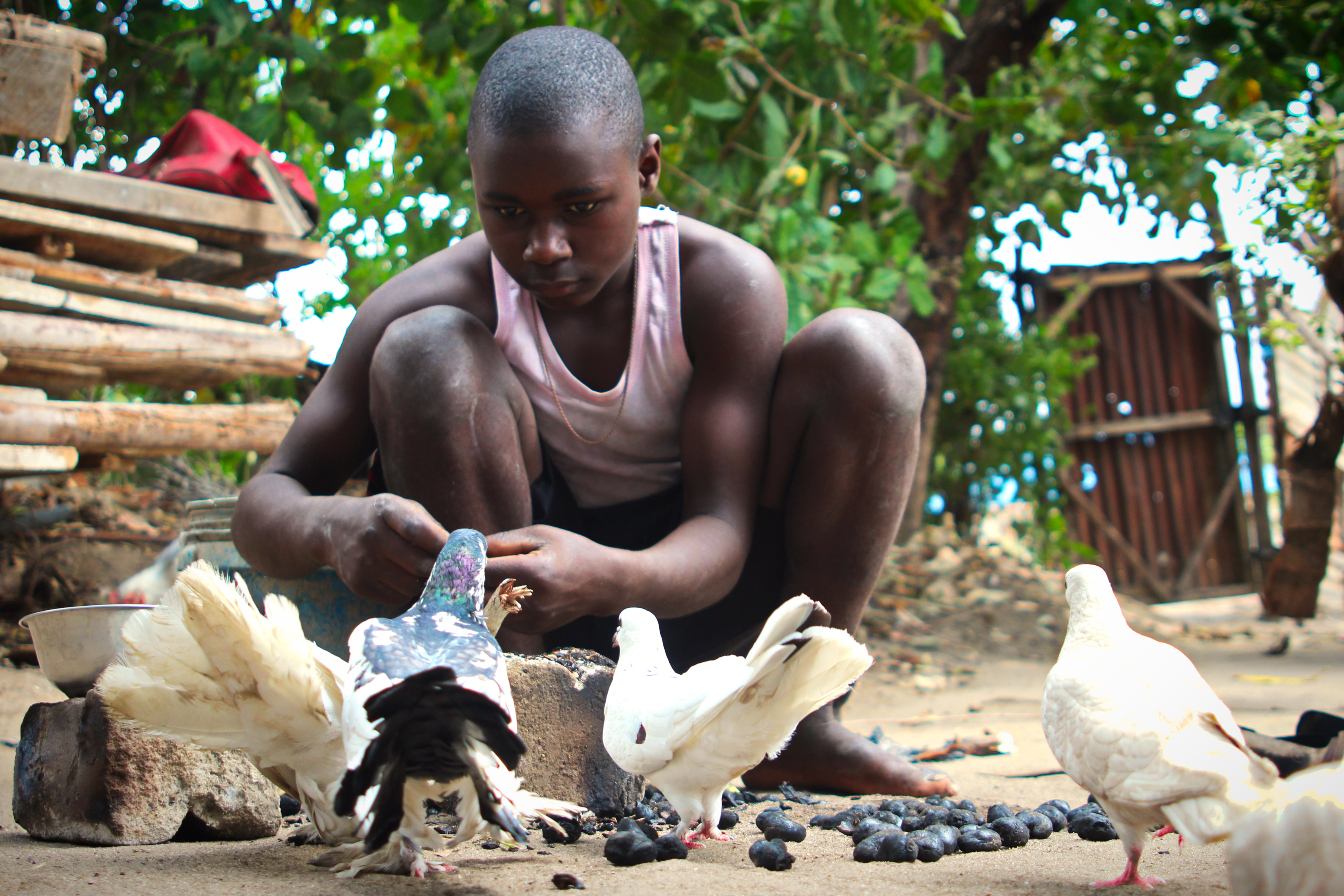 Cracking Cashew Nuts in Tanzania