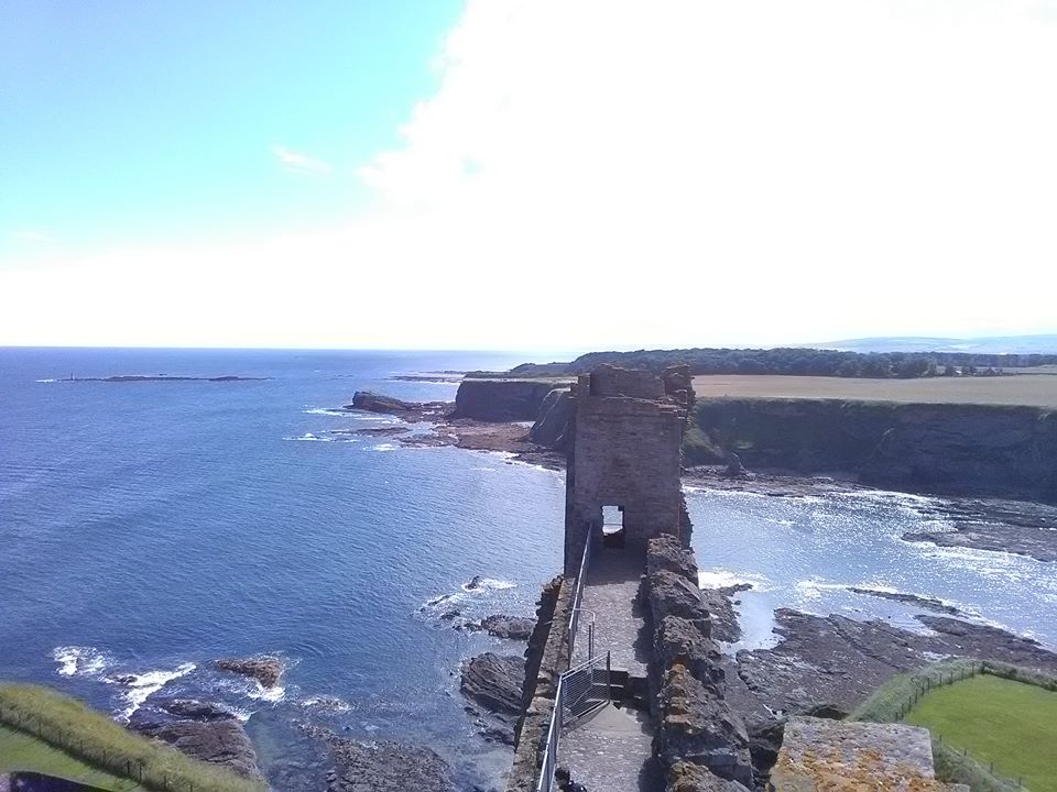 Top of Tantallon Castle in North Berwick, Scotland