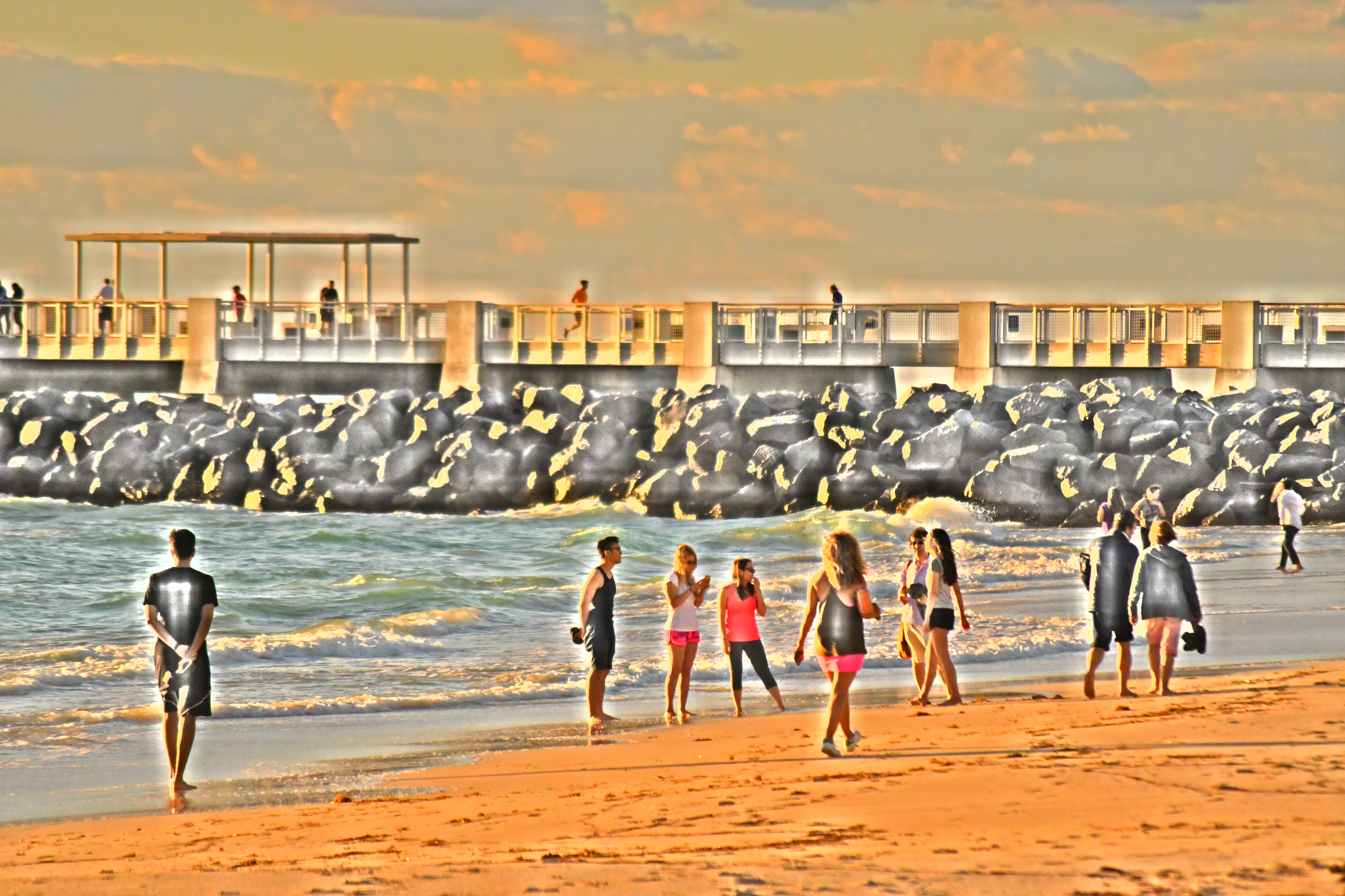 Gathering at the Sand and Sea in USA