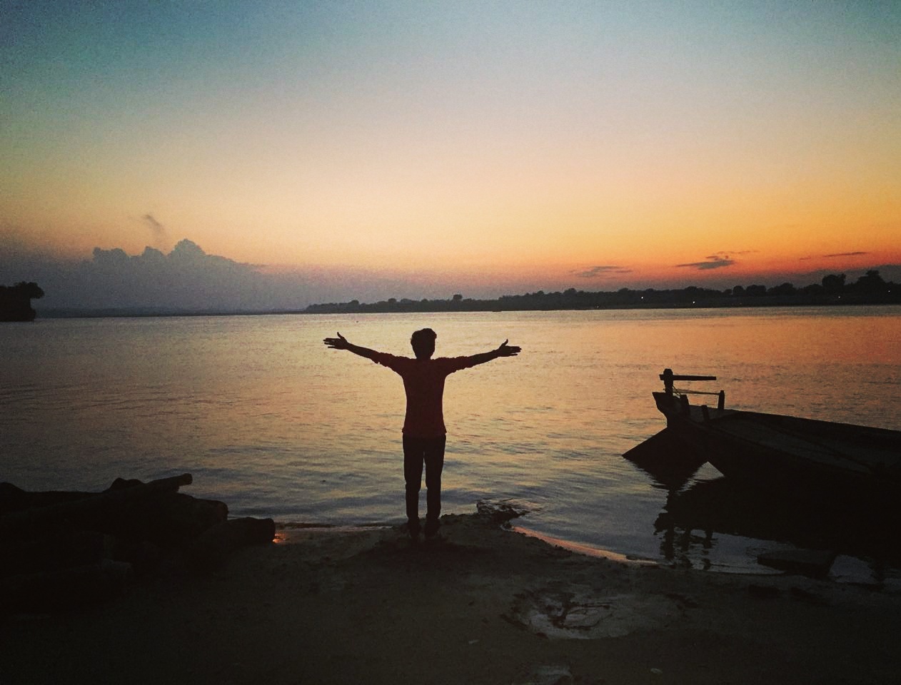 Ganga Ghat Sunset in India